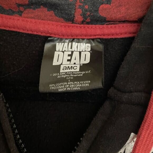 AMC The Walking Dead Daryl Dixon Vintage Side Zip Up Hooded Sweatshirt L - Picture 3 of 12